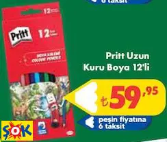 PRİTT UZUN ,95 KURU BOYA 12'Lİ